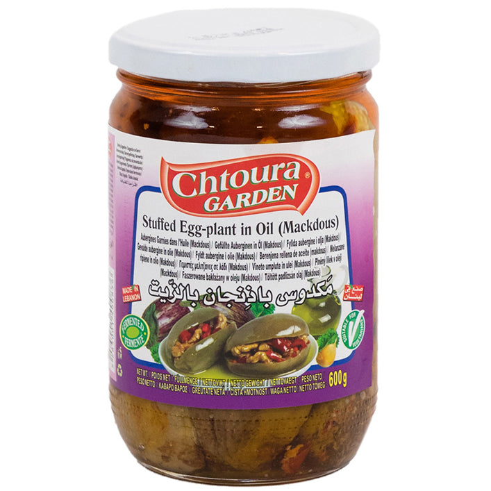 Chtoura Garden - stuffed eggplant in oil (Mackdous) / Gefüllte Auberginen in Öl 600g