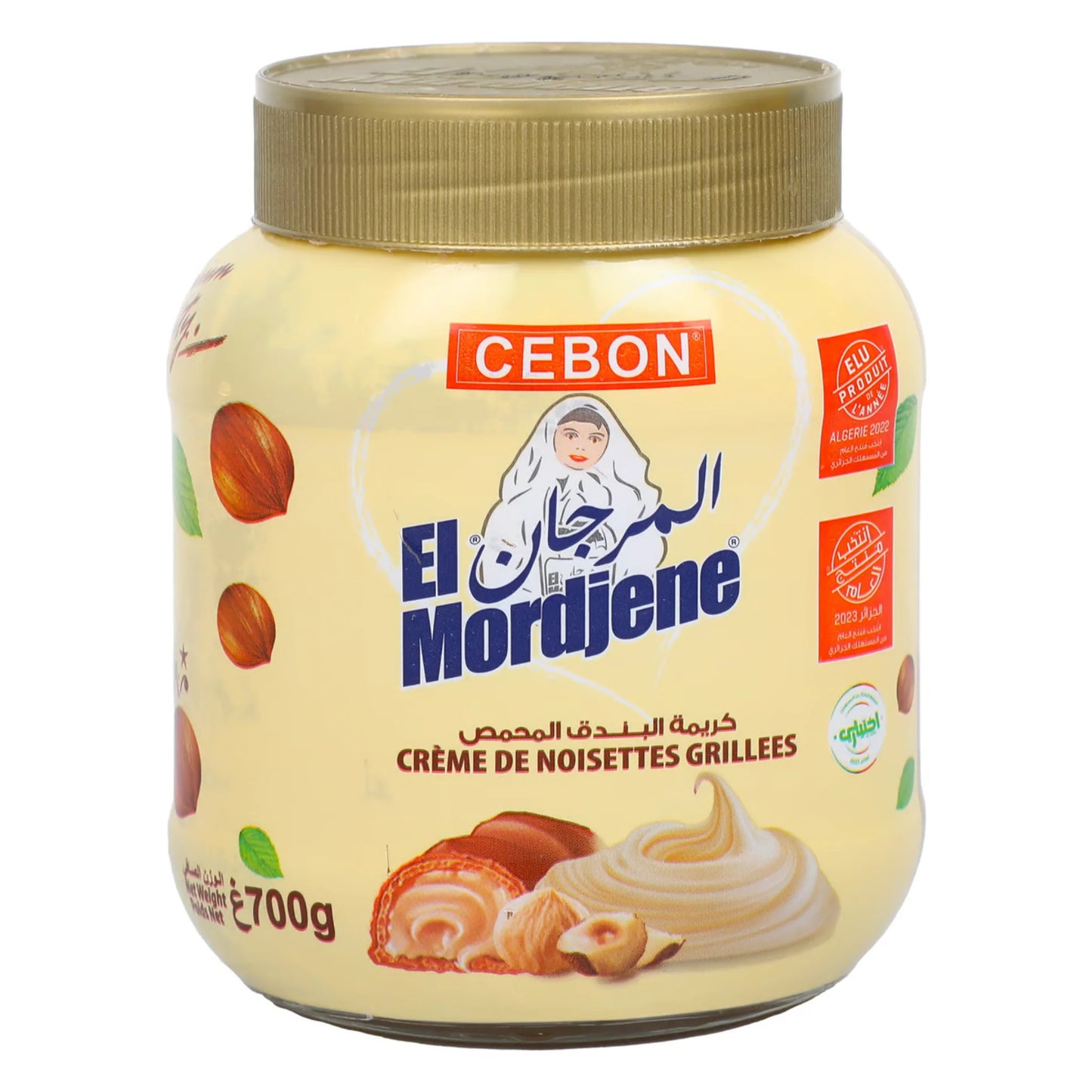 El Mordjene Geröstete Haselnusscreme 700g